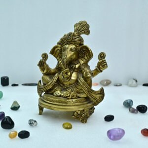 Brass Turban Ganesh Statue