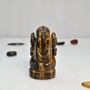 Tiger Eye Ganesh Statue