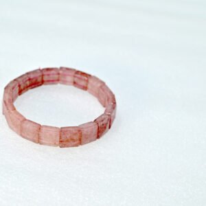 Strawberry Quartz Flat Bracelet