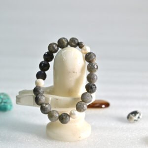 Natural Amethyst Cutting Bracelet with Silver Lock